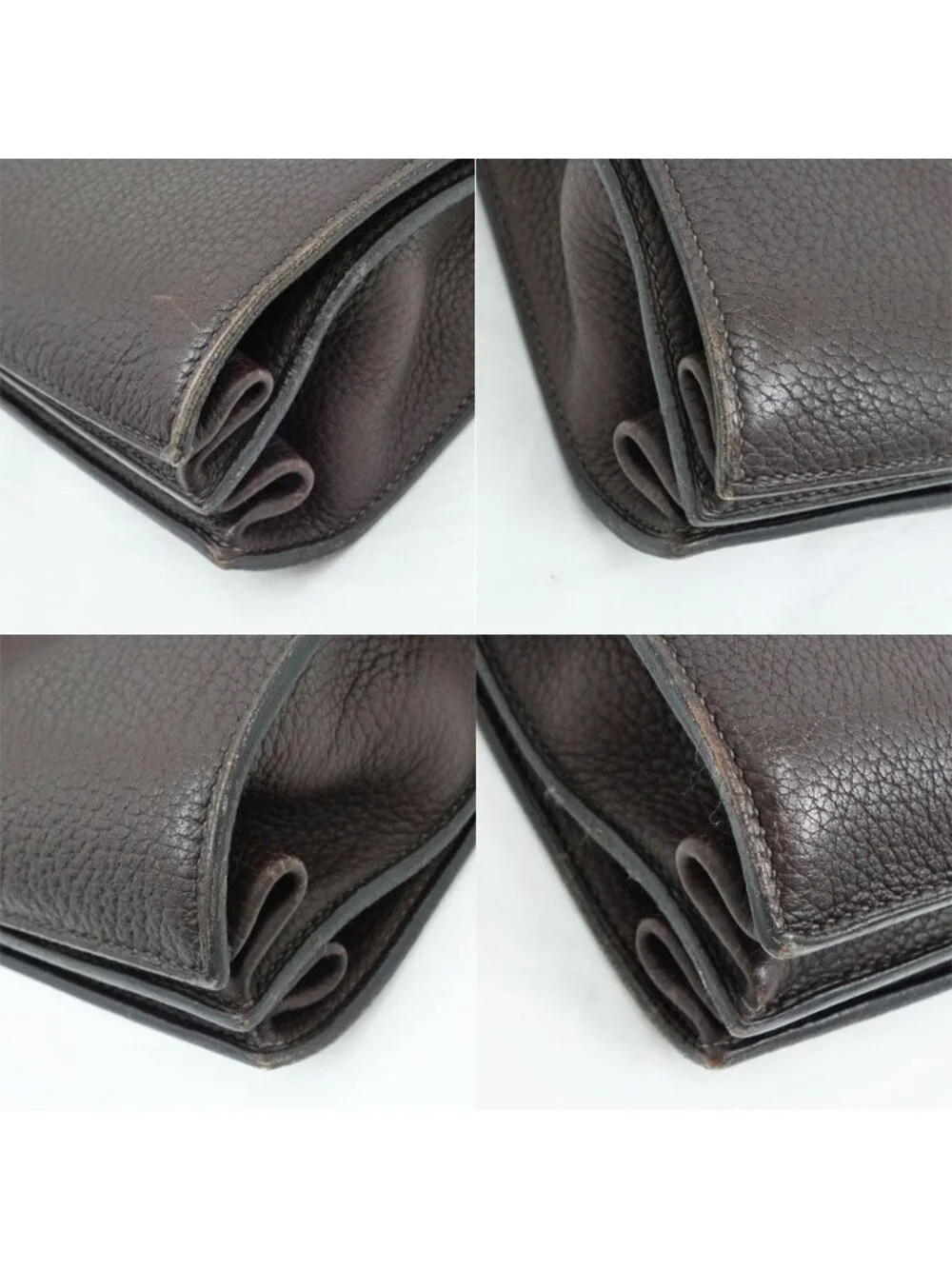 Hermes Sac a Depeches 41 Tote Brown Construction Togo Business